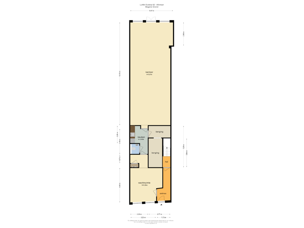 Bekijk plattegrond van BEGANE GROND van Luttik Oudorp 62