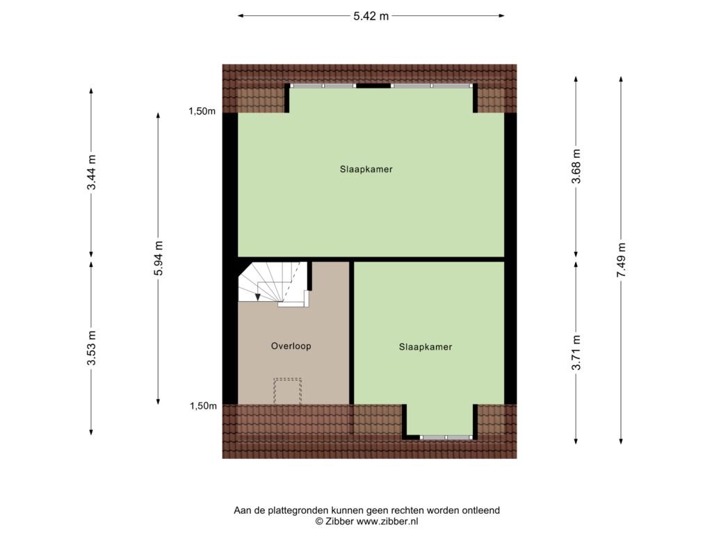 View floorplan of Eerste Verdieping of Kerkhofweg 11