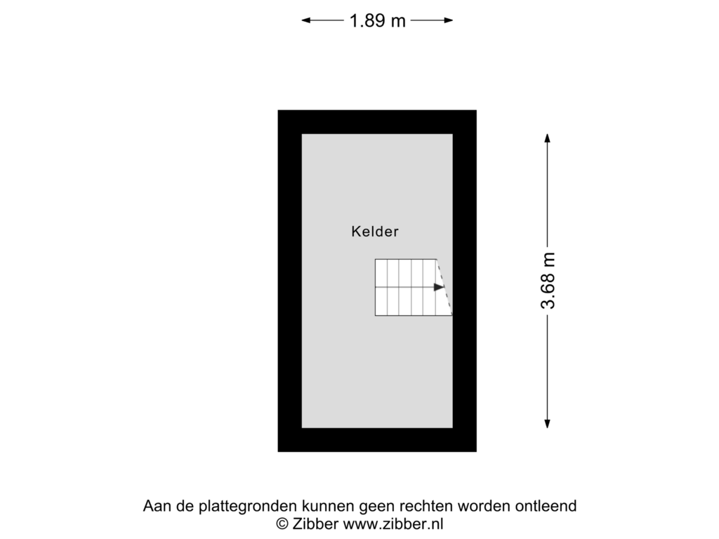 View floorplan of Kelder of Kerkhofweg 11