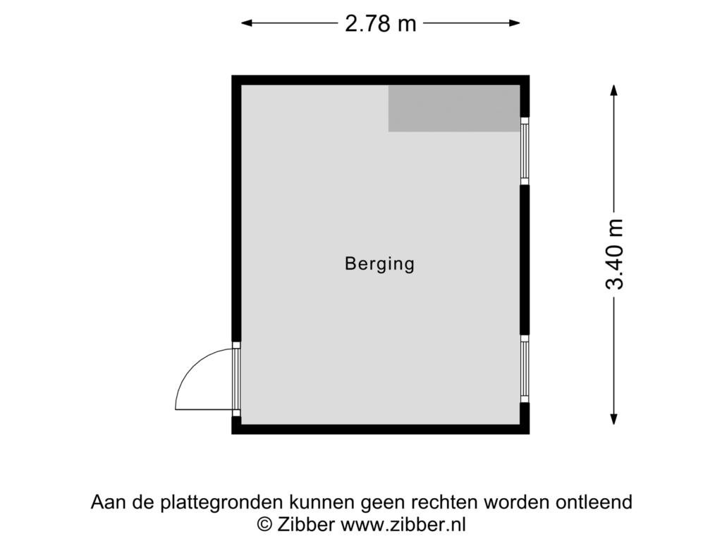 View floorplan of Berging of Kerkhofweg 11