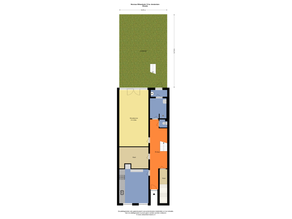 Bekijk plattegrond van Situatie van Nicolaas Witsenkade 15-H