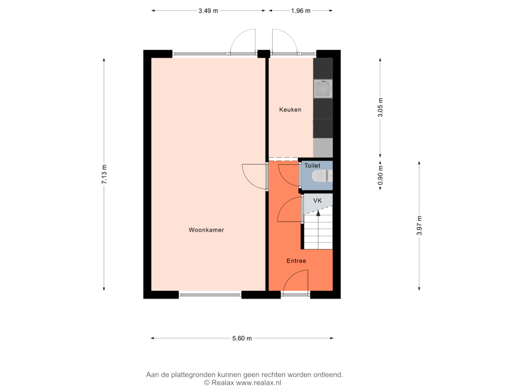 View floorplan of Begane grond of Zwarteweg 40