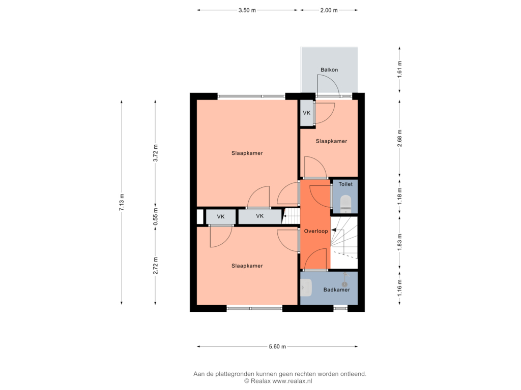 View floorplan of Verdieping 1 of Zwarteweg 40