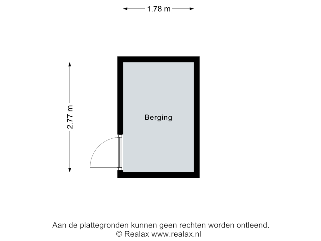 View floorplan of Berging 1 of Zwarteweg 40