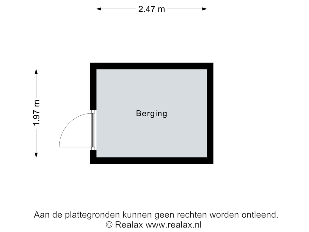 View floorplan of Berging 2 of Zwarteweg 40