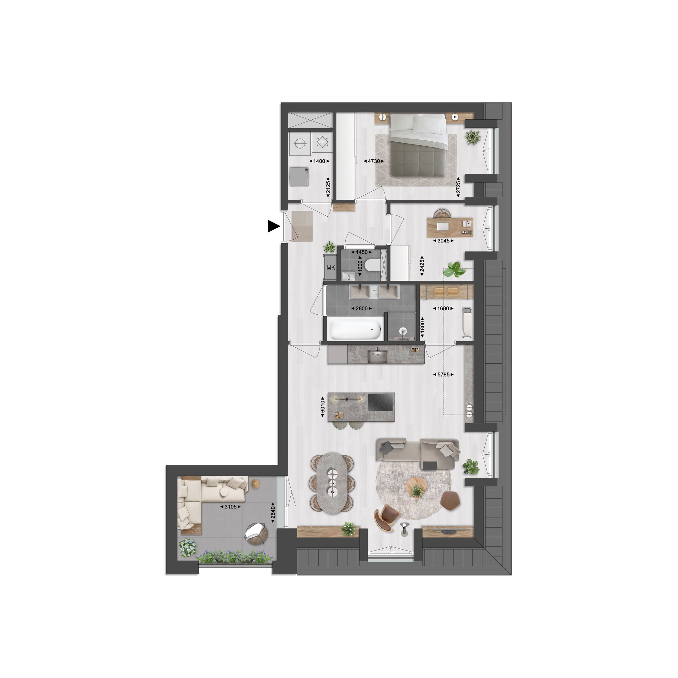 Foto 3 van Appartement (Bouwnr. B7)