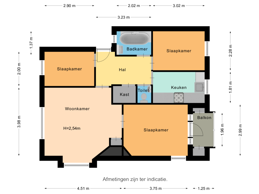 Bekijk plattegrond van Verdieping 3 van Rijnmond 7