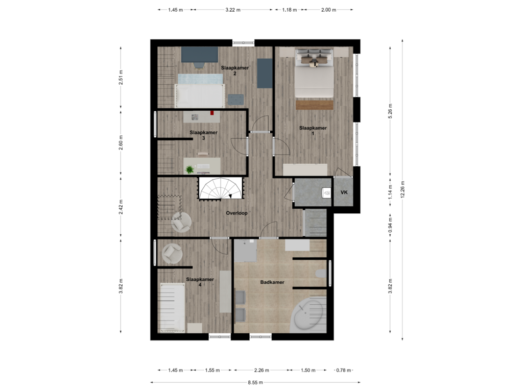 Bekijk plattegrond van Floor 1 van Provincialeweg 75