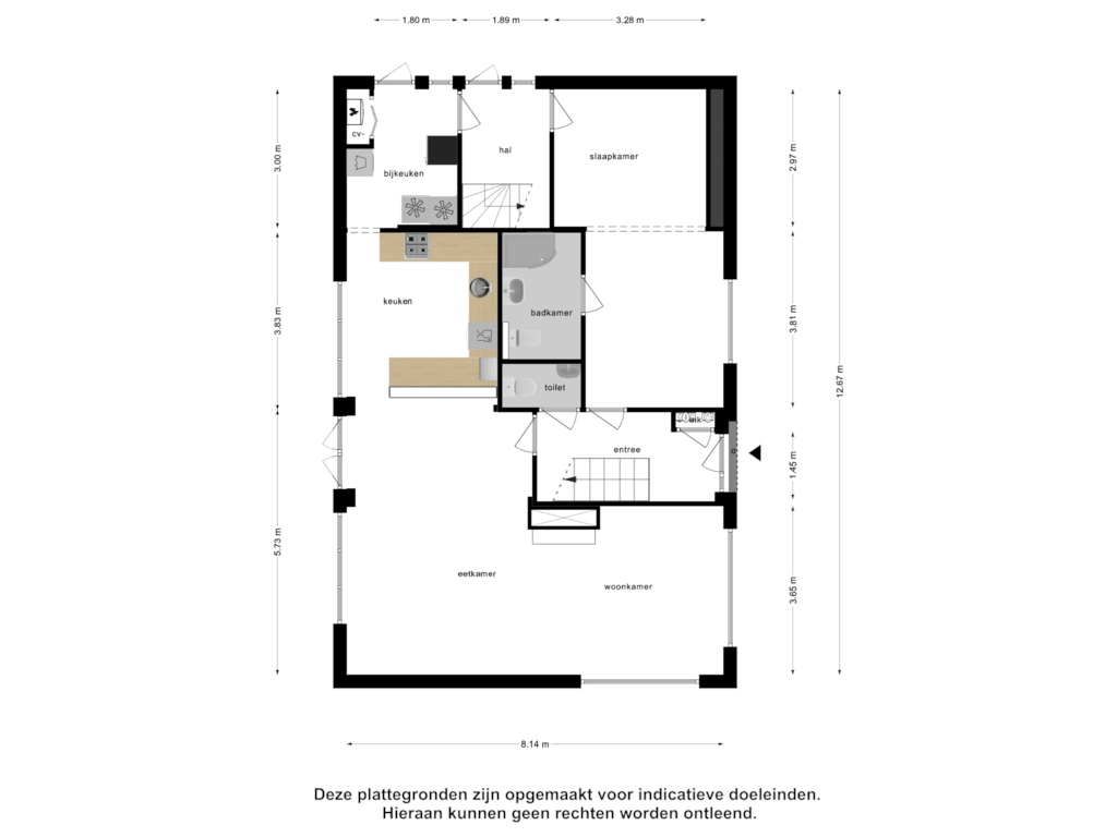 Bekijk plattegrond van Begane Grond van Parkweg 1