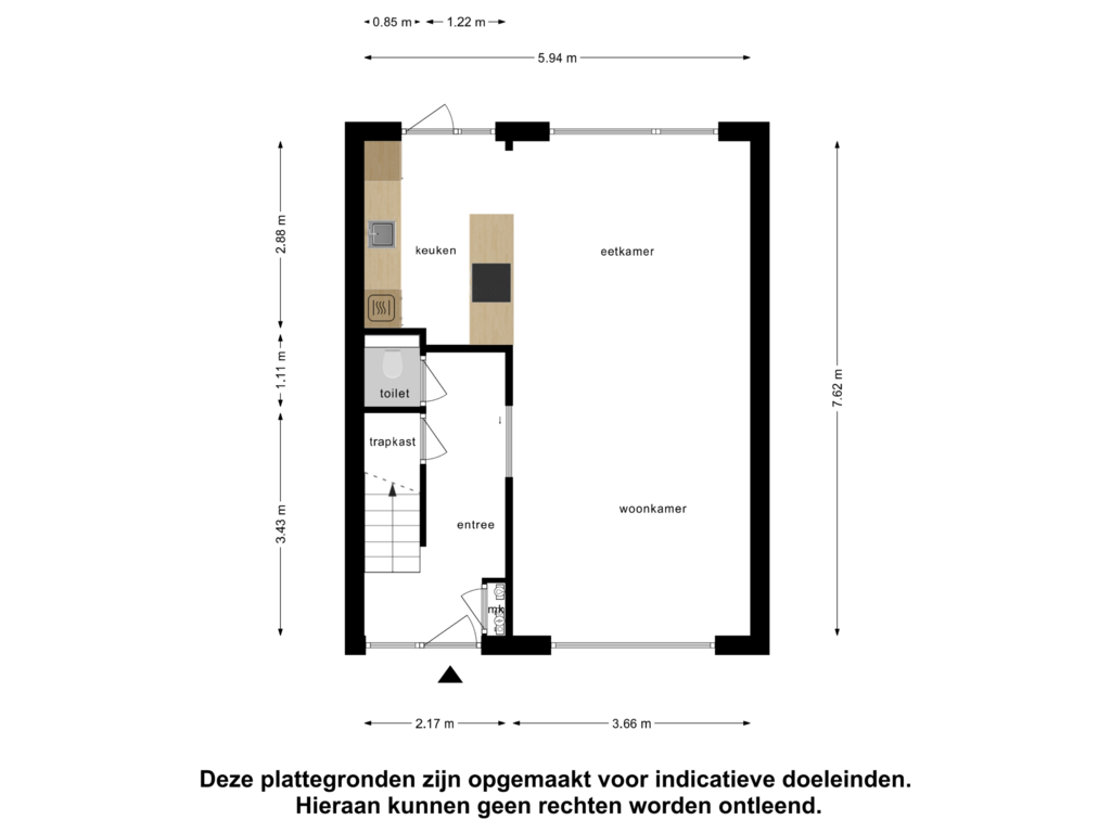 Bekijk plattegrond van Begane Grond van Spinhuisweg 123