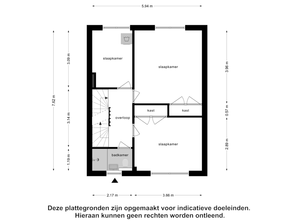 Bekijk plattegrond van Eerste Verdieping van Spinhuisweg 123