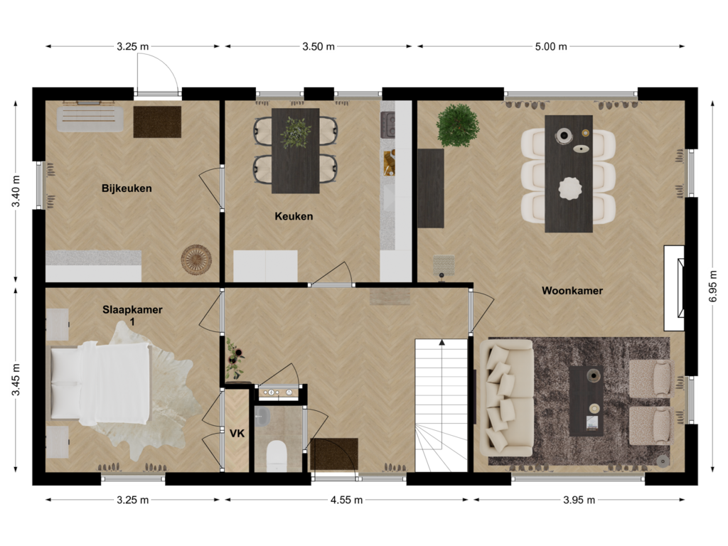 Bekijk plattegrond van First floor van Schoolstraat 6