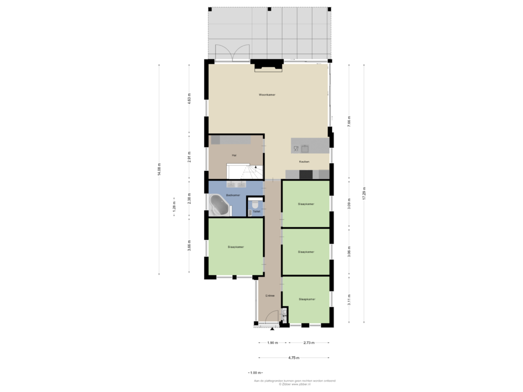 Bekijk plattegrond van Begane grond van Waspiksedijk 22