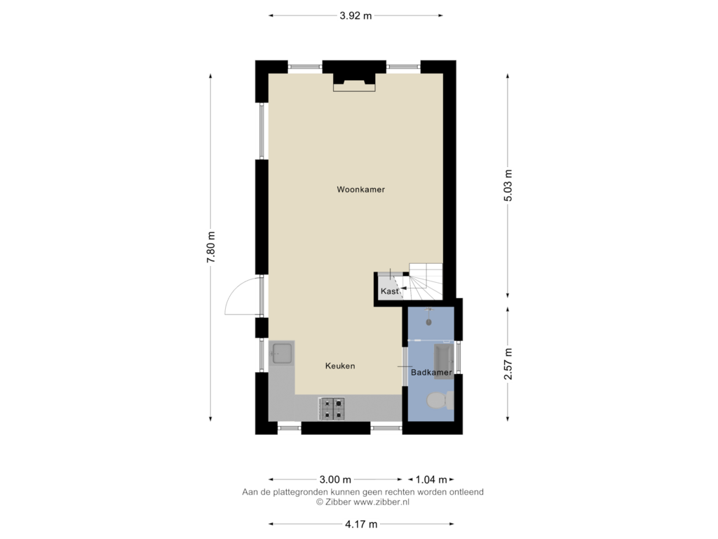 Bekijk plattegrond van Gastenverblijf van Waspiksedijk 22