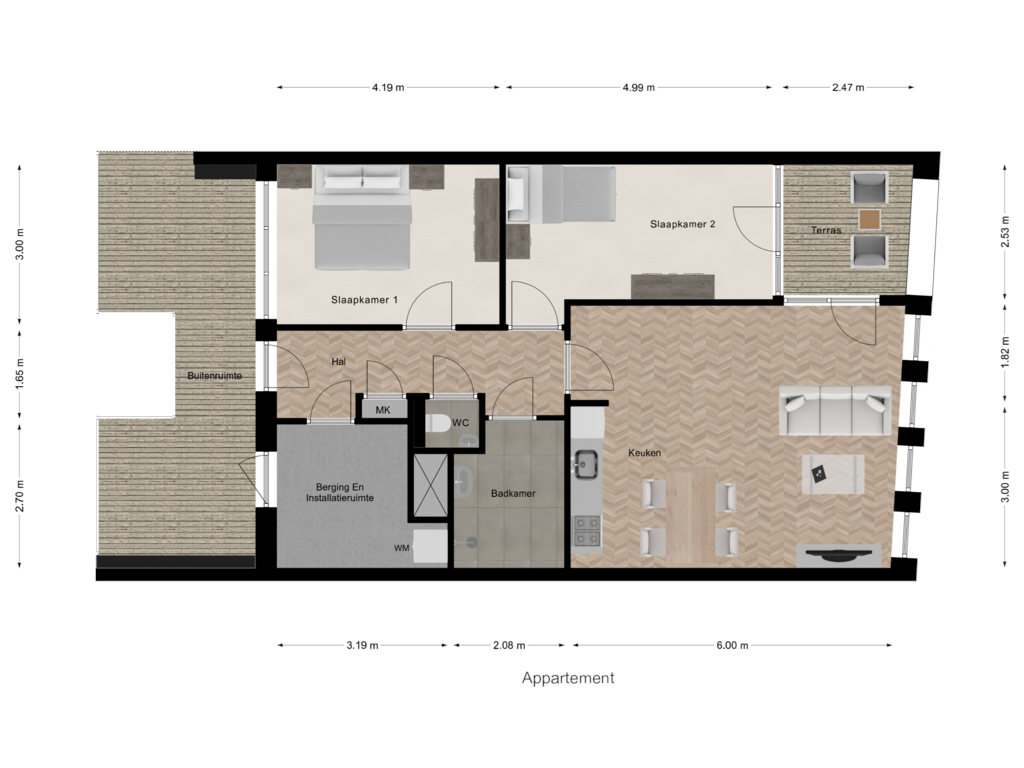 Bekijk plattegrond van Appartement van Pastorieplein (Bouwnr. 1.4)