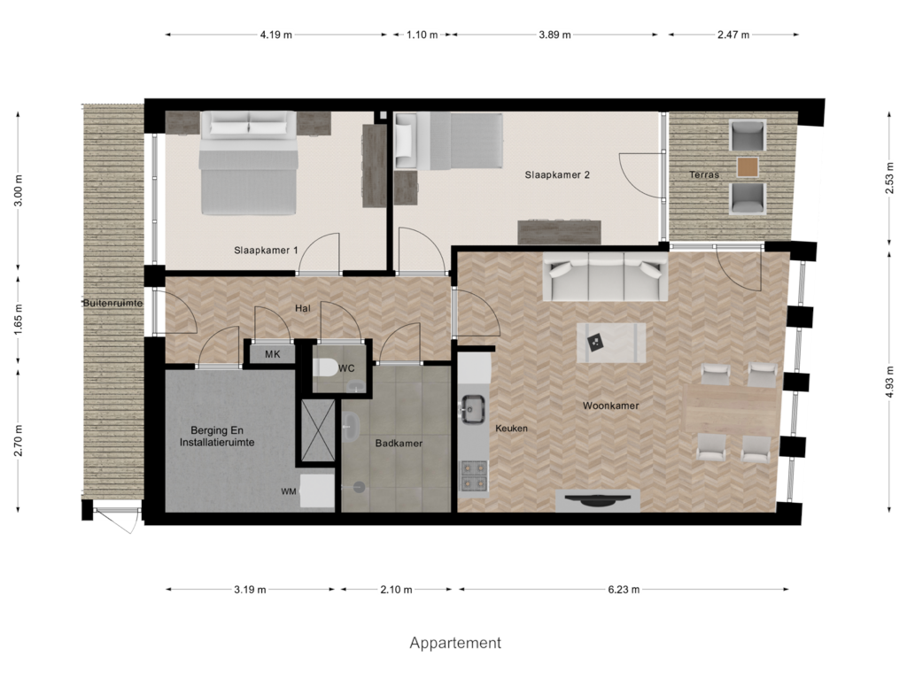 Bekijk plattegrond van Appartement van Pastorieplein (Bouwnr. 2.4)