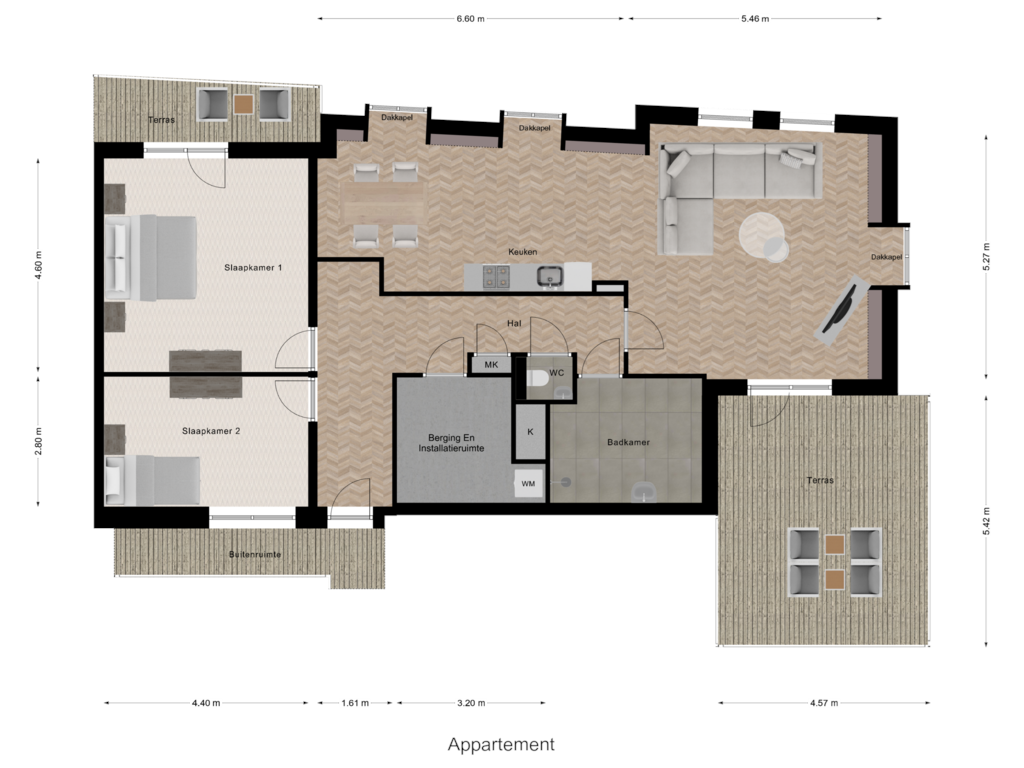 Bekijk plattegrond van Appartement van Pastorieplein (Bouwnr. 4.3)