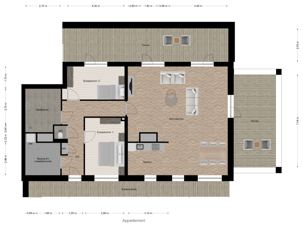 Bekijk plattegrond van Appartement van Pastorieplein (Bouwnr. 4.4)