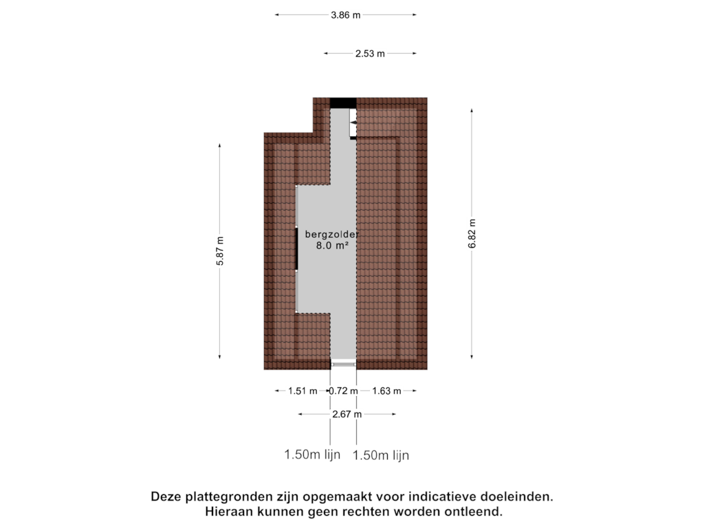 View floorplan of 1e verdieping of Bakkerom 16