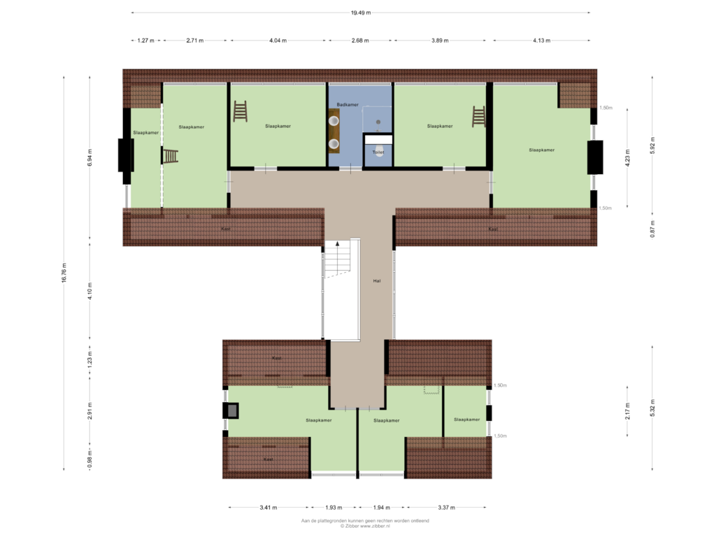 Bekijk plattegrond van Eerste Verdieping van Ryksstrjitwei 4