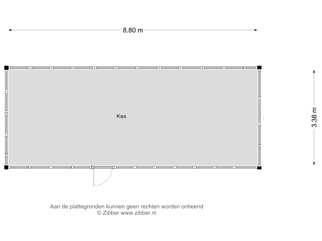 Bekijk plattegrond van Kas van Ryksstrjitwei 4