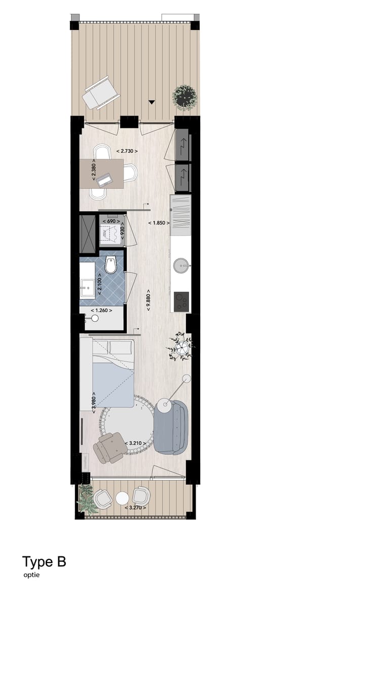 Foto 11 van Regular Suite (Bouwnr. 16)