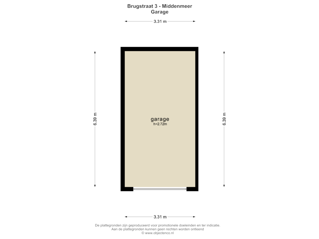 Bekijk plattegrond van GARAGE van Brugstraat 3