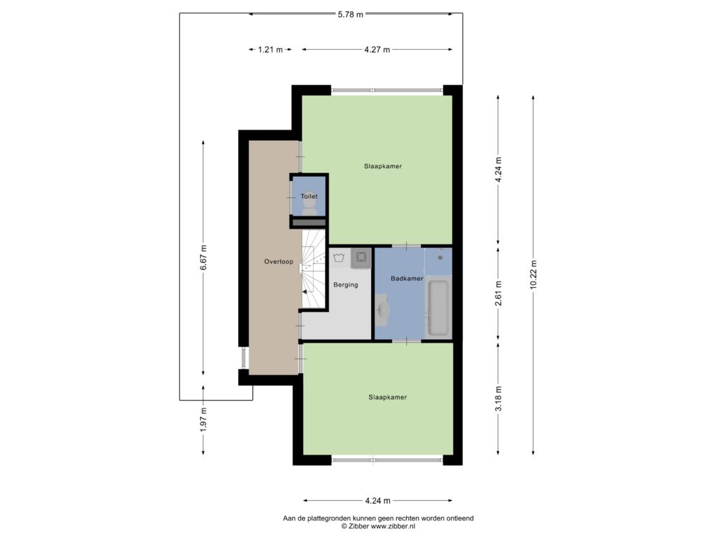 Bekijk plattegrond van Eerste Verdieping van Belle van Zuylenstraat 1