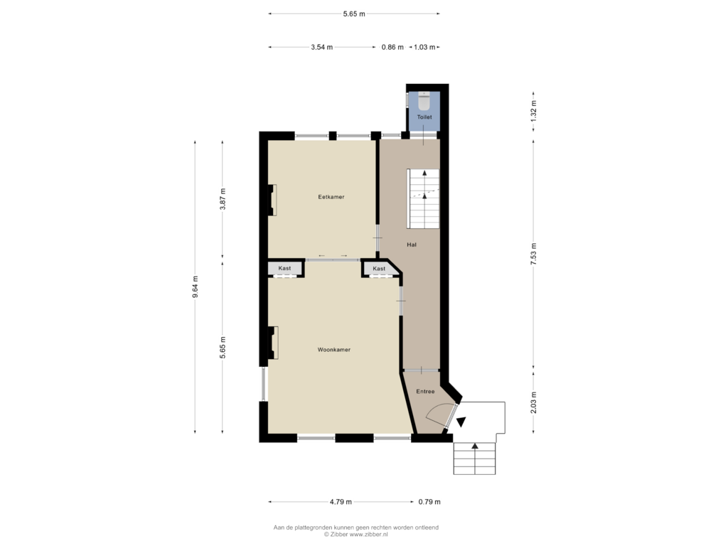 Bekijk plattegrond van Begane Grond van Vaart N.Z. 68