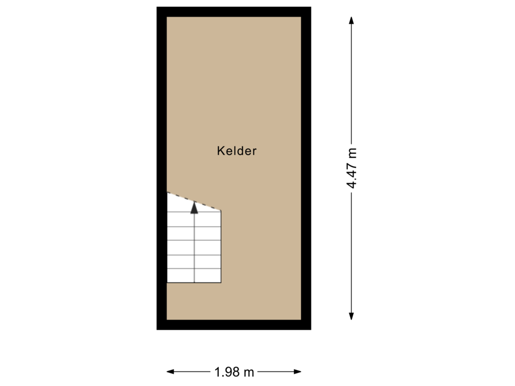 Bekijk plattegrond van Kelder van Burgemeester de Goedestraat 7