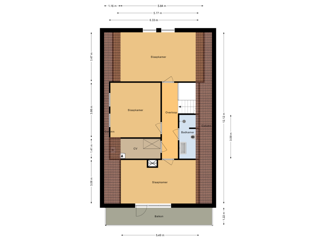 Bekijk plattegrond van Eerste verdieping van Burgemeester de Goedestraat 7