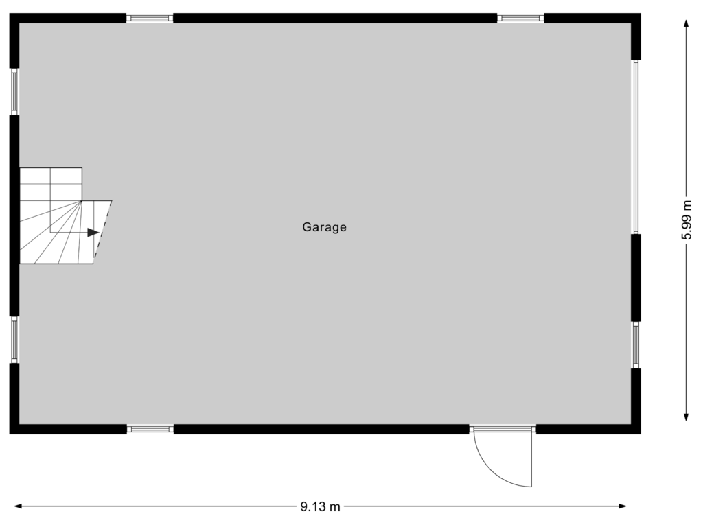 Bekijk plattegrond van Garage van Burgemeester de Goedestraat 7