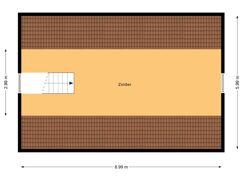 Bekijk plattegrond van Garage Zolder 2 van Burgemeester de Goedestraat 7