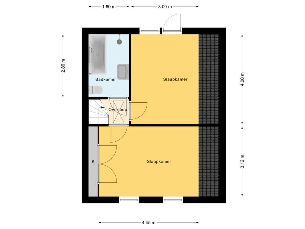 Bekijk plattegrond van 1e Verdieping van Schapendijk 49