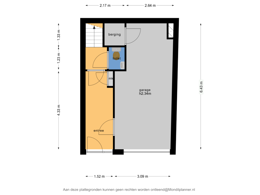 Bekijk plattegrond van Begane grond van Emily Brontësingel 101