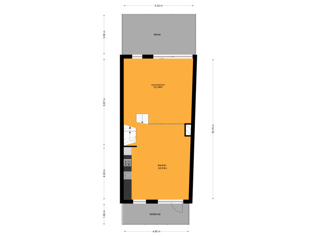 Bekijk plattegrond van Eerste verdieping van Emily Brontësingel 101