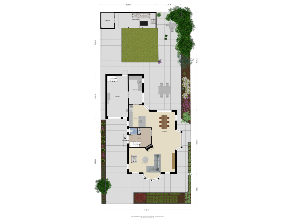 Bekijk plattegrond van Begane grond tuin van Leverkruid 7