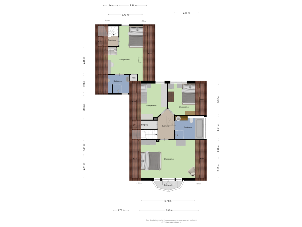 Bekijk plattegrond van Eerste Verdieping van Leverkruid 7