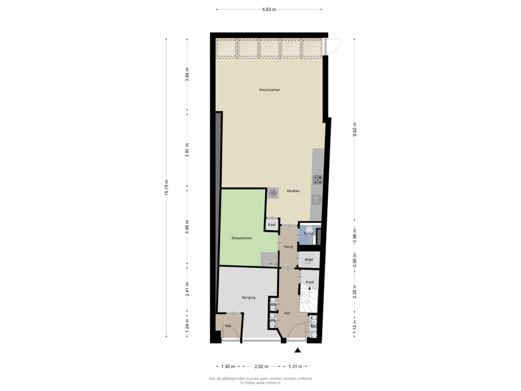 Bekijk plattegrond van Begane Grond van Lange Steigerstraat 12