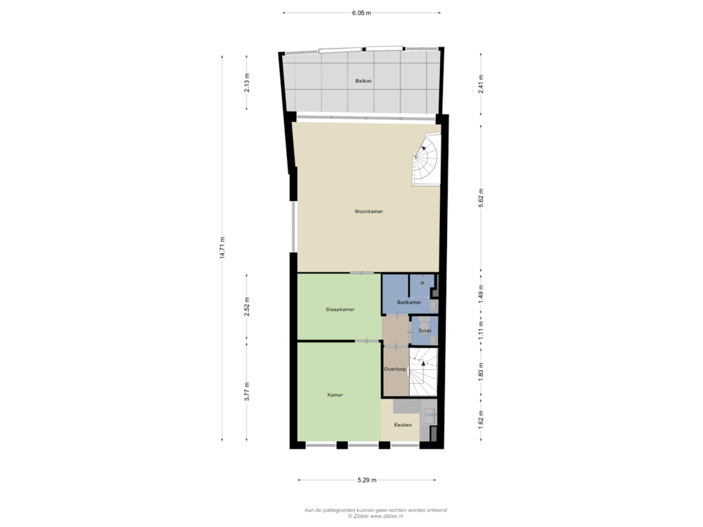 Bekijk plattegrond van Eerste Verdieping van Lange Steigerstraat 12