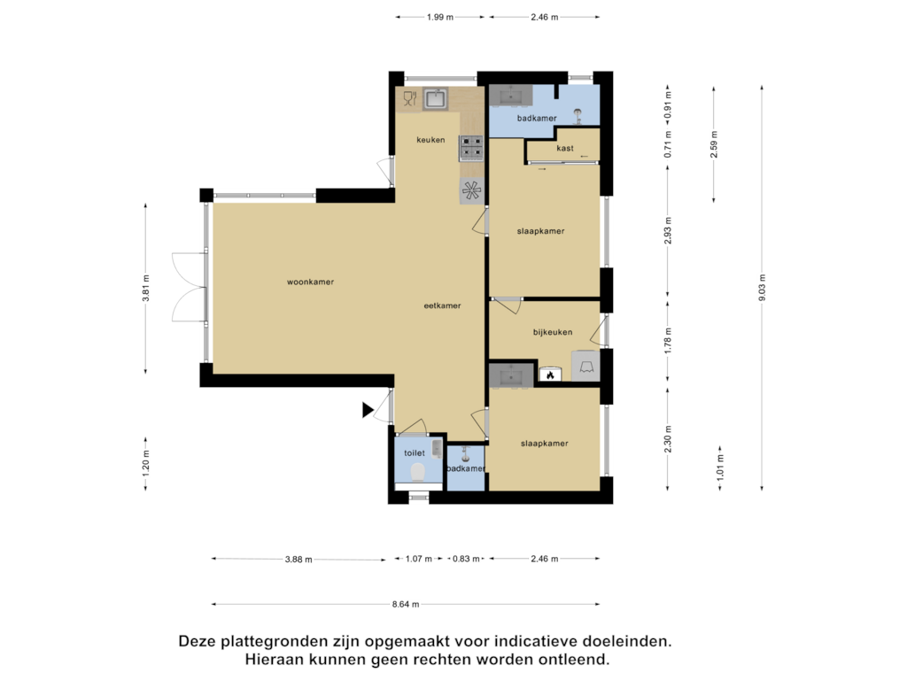 Bekijk plattegrond van Begane Grond van Potdijk 8-C13