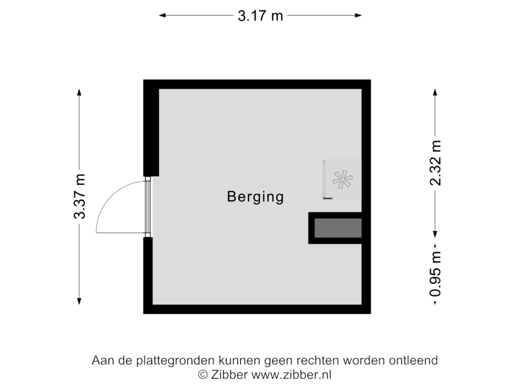 Bekijk plattegrond van Berging van Langebrug 8-V