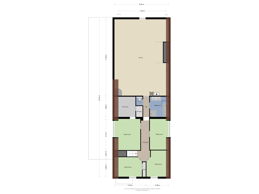 View floorplan of 1e Verdieping of Oude dijk 2