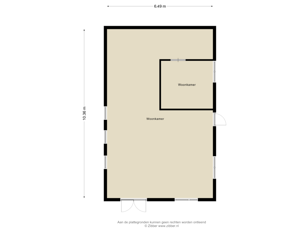 View floorplan of Gastenverblijf of Oude dijk 2