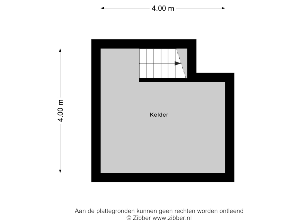 View floorplan of Kelder of Oude dijk 2