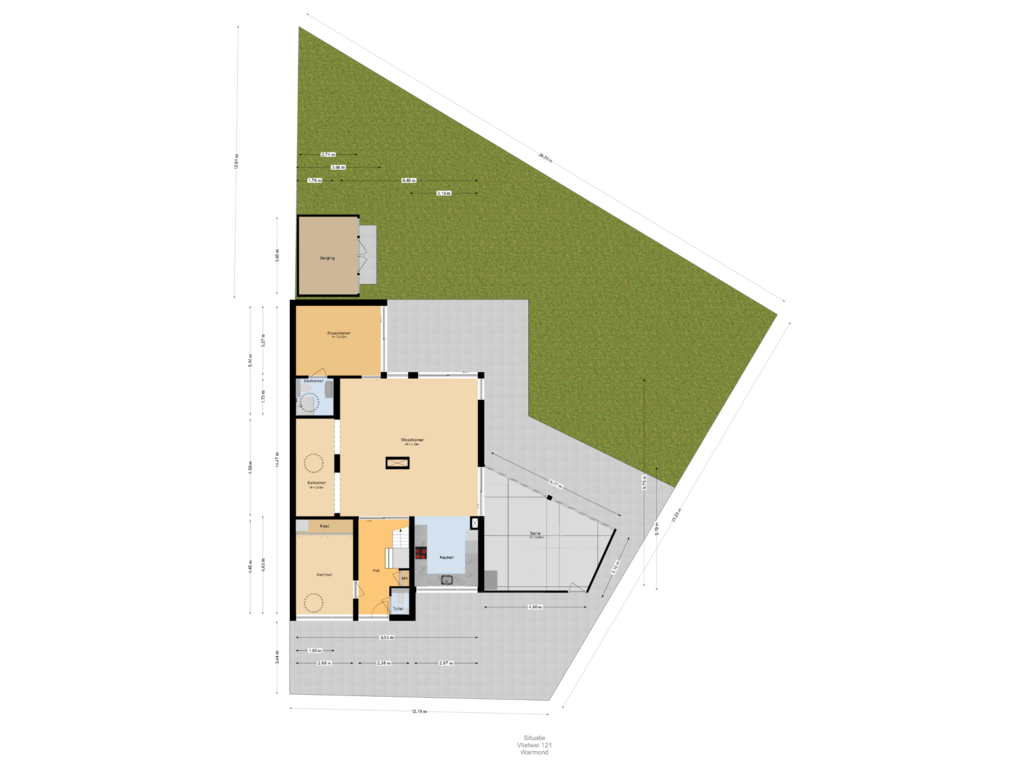 Bekijk plattegrond van Situatie van Vlietwei 121