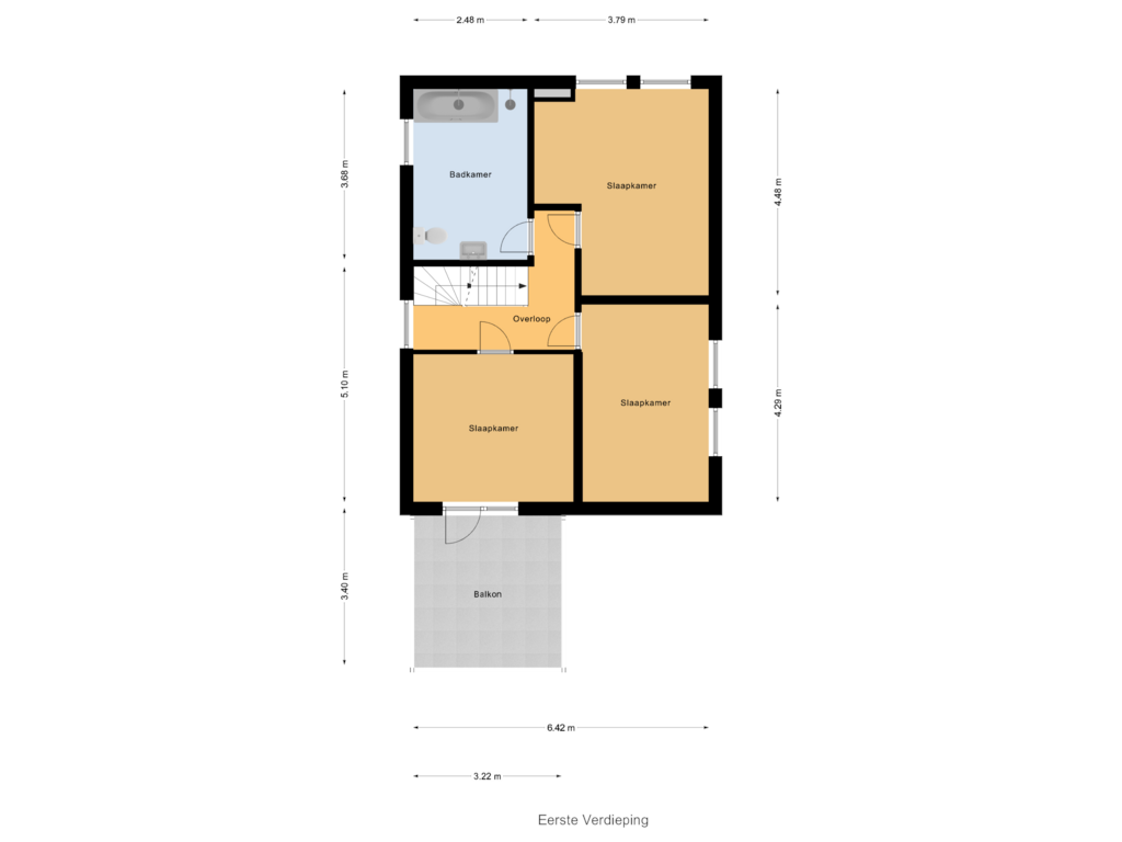 View floorplan of Eerste Verdieping of de Beuk 79