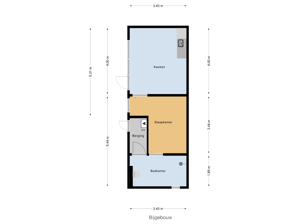 View floorplan of Bijgebouw of de Beuk 79