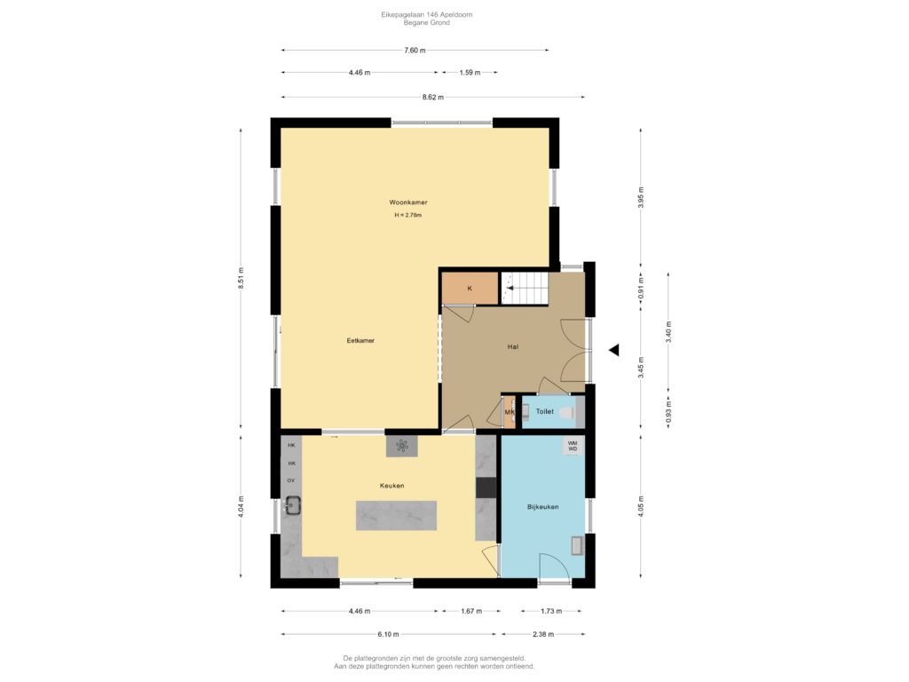 Bekijk plattegrond van Begane Grond van Eikepagelaan 146