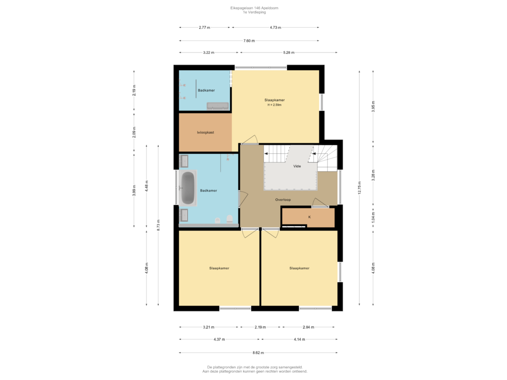 Bekijk plattegrond van 1e Verdieping van Eikepagelaan 146